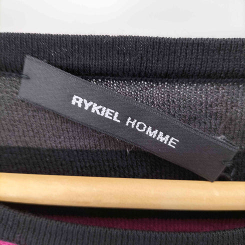 リキエルオム RYKIEL HOMME WOOL マルチカラー ボーダーニット メンズ JPN:48